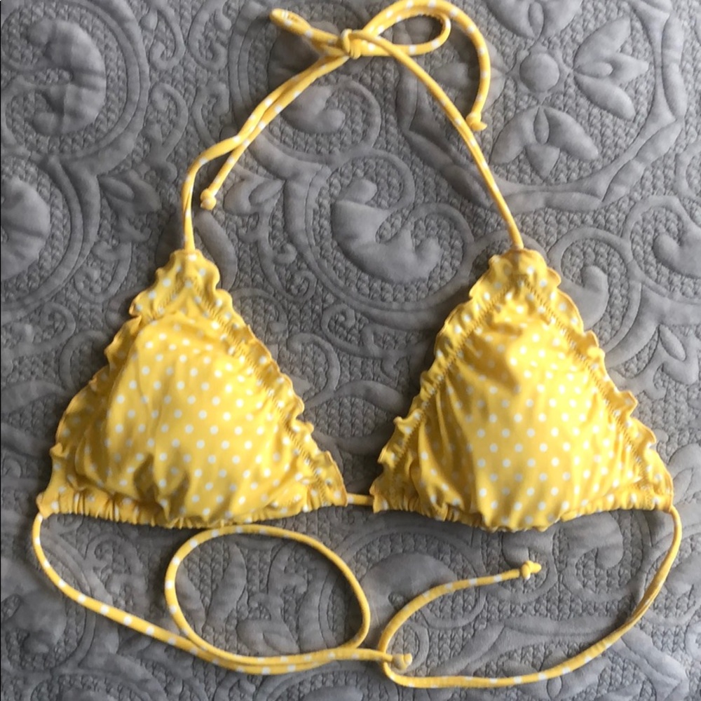 Victoria’s Secret Yellow Polka Dot Bikini Top